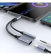 Adaptateur Audio USB C Jack 3.5mm et Chargeur 2 en 1 Adapteur Type C Jack et Support PD 60W Fast ...