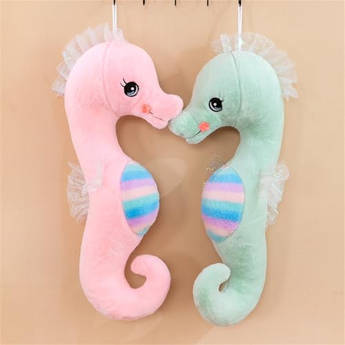 Champracer Seepferdchen Kuscheltier, Süßes Weiches Kissen, Plüschpuppe, Stofftier - Geschenk für Kinder, Mädchen, Jungen (50 cm, Rosa)