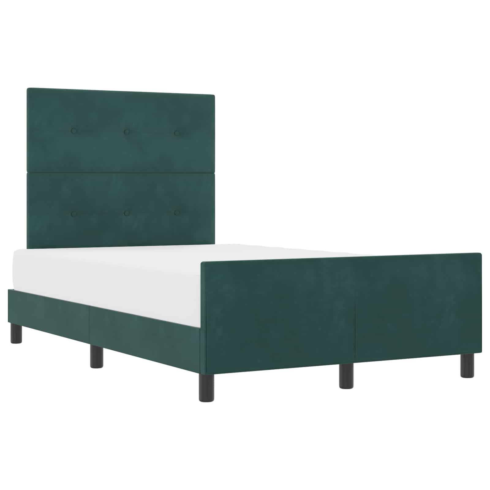 Velluto premium e legno massello Modern Box rettangolare 120x190 cm Verde