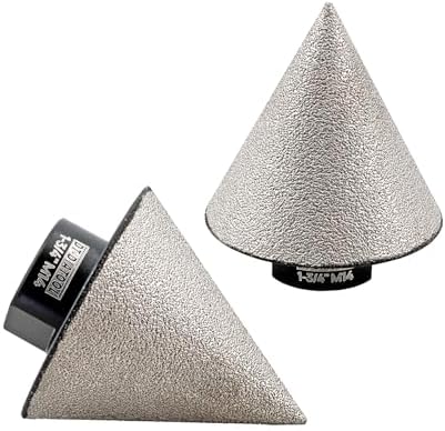 DT-DIATOOL Diamond Beveling Chamfer Bit 35mm with Hex Shank for Enlarging Trimming Shaping Existing Holes of Granite Marble Porcelain Tiles
