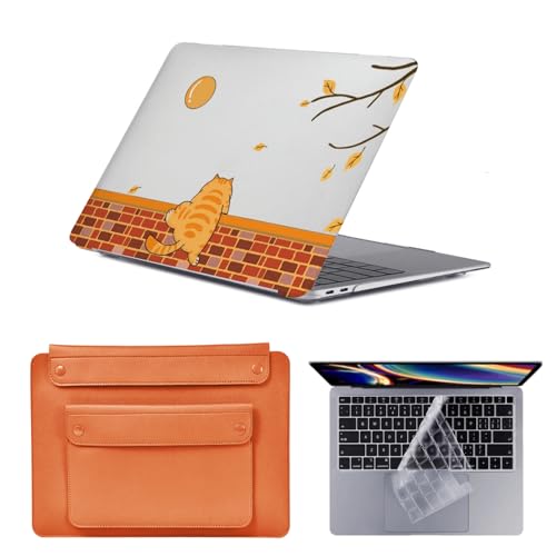 Carcasa MacBook Pro 15 2012-2015 A1398 Gato Naranja con Funda y Teclado
