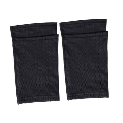Outanaya Protective Socks Calf Guard with Pocket for Football Shin Pads Adult Compression Leg Sleeves High Breathable Mesh Secure Fit for Soccer Players Black