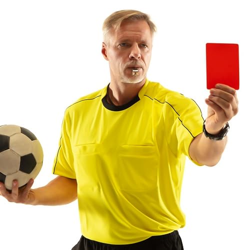 10pcs Soccer Yellow Card Referee Cards, Professional Soccer Penalty Cards, Football Red Cards Yellow Cards Warning Ejection Delay Red Yellow Judge Cards for Sports Game Competition Referee Accessory
