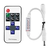 mando led programar Mini panel de control de tira LED con mando a distancia inalámbrico RF para SMD 5050, 3528, 5630, 2835