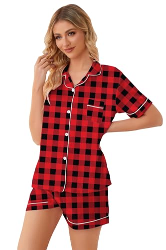 Image of Girls & Womens Satin Pajamas Set, Silk Button-Down Sleepwear 2 Piece Nightwear, 3 Years - Women XXL