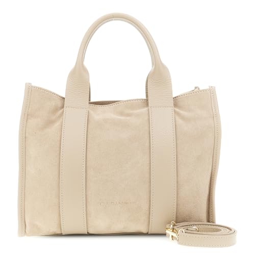 Sac en daim CAFèNOIR avec anses en cuir martelé pour femme de taille unique