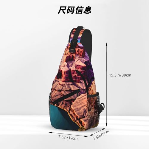 Beauty Grand Canyon Printing Fashion Sling Bag For Men Chest Shoulder Backpack Crossbody Motocycle Daypack For Travel Hiking4