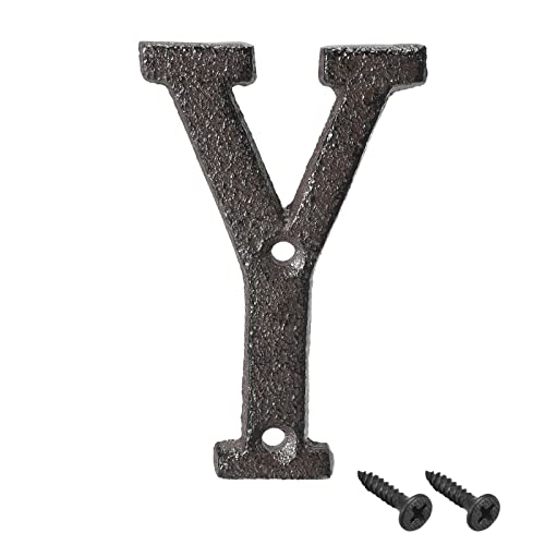 Tool parts House Letter - 3 Inch Cast Iron Letter Y for Home Hotel Mailbox Address Sign