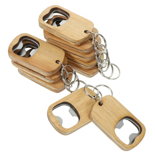 Porte-clés ouvre-bouteille en bois naturel léger au design créatif et unique