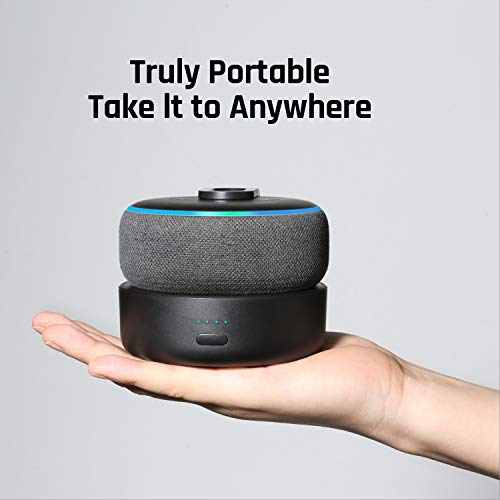 Base de bateria Echo Dot de 3ª geração, GGMM D3 + Base de bateria para tornar o Echo Dot 3ª portátil