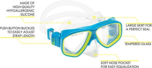 Image of Cressi Kids Snorkeling Gear for Kids 3 to 8 Years Old | Rocks