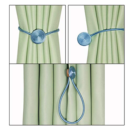 Lazos de cuerda magnéticos para sujetar cortinas gruesas sin perforar 5