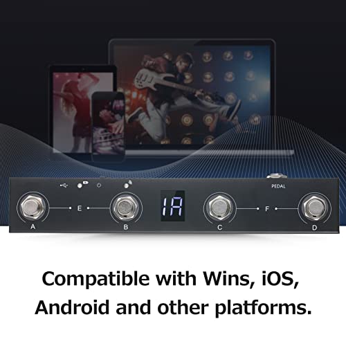 Irfora Chocolate Bt Wireless Midi Controller Rechargeable 4 Buttons Portable Midi Foot Controller Pedal App Control #TOP6