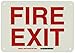 Brady 90946 10" Width x 7" Height B-347 Plastic, Red on Green Glow-In-The-Dark Fire and Exit Sign, "Fire Exit"