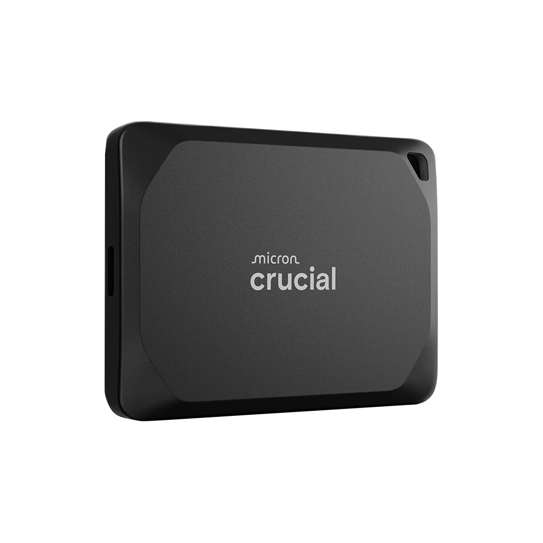 Crucial X10 Pro 2TB Portable SSD, Up to 2100MB/s Read, 2000MB/s Write, USB 3.2 USB-C, External Solid State Drive, Durable Storage for PC & Mac, for Professional Creators, Black - CT2000X10PROSSD902