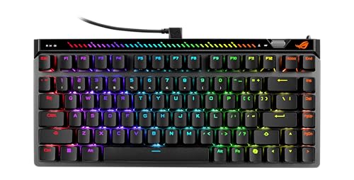 Image of ASUS ROG Falchion Ace 75 HE Wired Analog /Hall Effect Gaming Keyboard - 75% TKL, USB, Hot Swappable HFX V2 Magnetic Switch, Rapid Trigger, 8KHz Polling, PBT Keycap, Carry Case, Web-based Config - Black