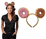 Nicky Bigs Novelties Donut Hat Doughnut Headband Funny Hat Party Piece Silly Hats for Adults Creative Donut Costume Adult Dress Up Carnival Fun Halloween and Crazy Hats for Adults