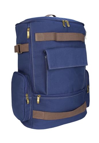 Lenna's Mochila De Lona Grande Masculina Feminina Comporta Notebook Casual e Viagens LE13 Azul