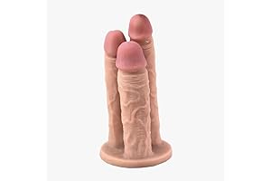 Realistic Triple Dildo with Suction Cup SN36963, Triple Penetration
