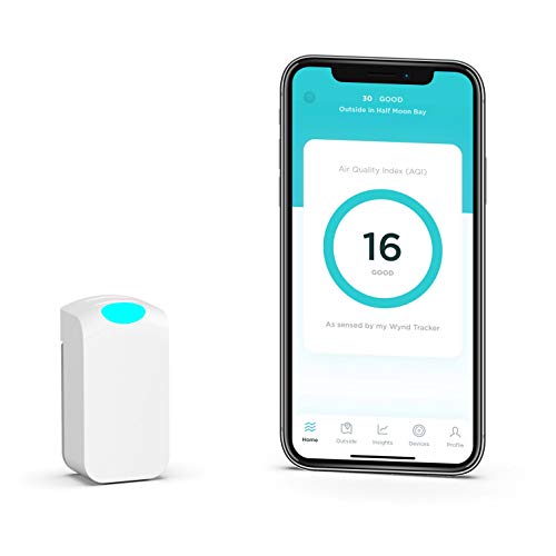 Wynd Wearable Air Quality Tracker (White)