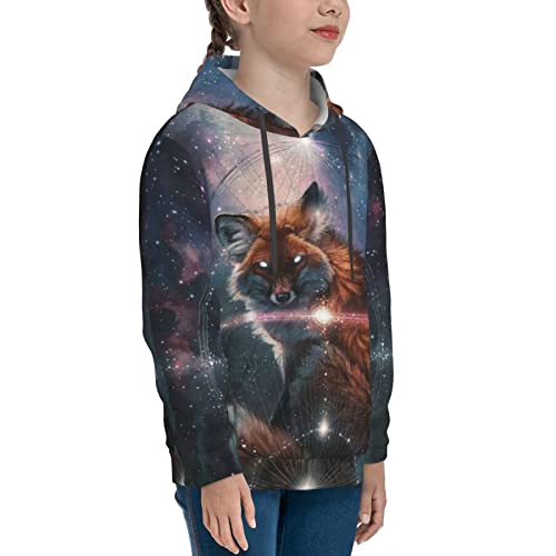 Bikinsex Boy And Girl Galaxy Fox Sweatshirts Fashion Pullover Hoodies Casual Hooded Sweatshirts Novelty Hooded Hoodie With Pocket #TOP2