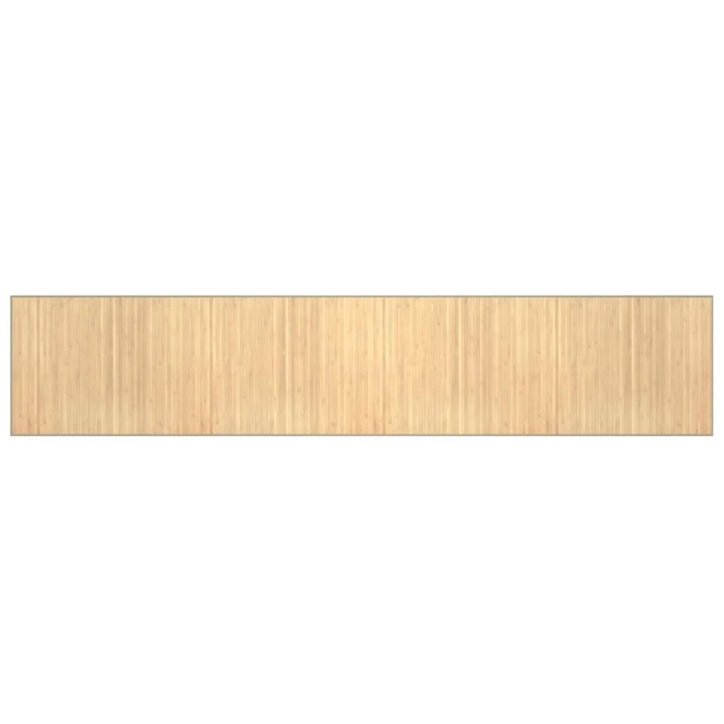 vidaXL Tapis rectangulaire Naturel Clair 80x400 cm Bambou