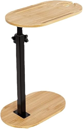 WANLIAN Bandeja de baño de bambú para bañera con altura ajustable, mesa de baño lateral, accesorios de spa, mesa de bañera con estante para tazas,