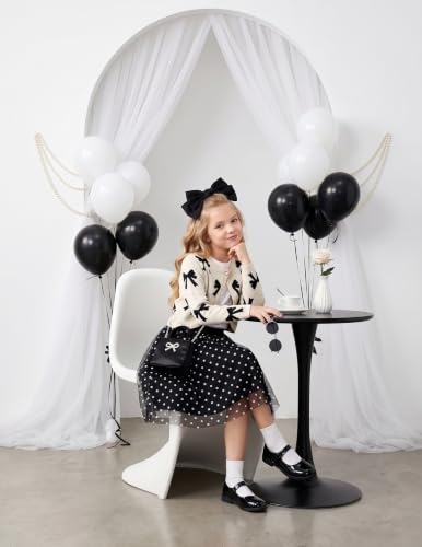 Image of Arshiner Girls Open Front Shrug Cardigan Knit Bolero with Button Closure