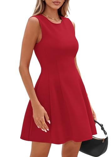 Image of PRETTYGARDEN Summer Dresses for Women 2026 Elegant Classy Spring A Line Business Casual Work Graduation Cocktail Short Dress