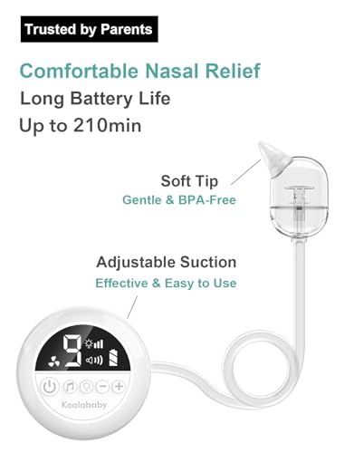 Koalababy Electric Nasal Aspirator for Baby, Hospital-Grade Nose Suction — view 6