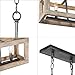Wood Chandelier, 3 Light Farmhouse Chandelier Light Fixtures, Rectangle Island Lighting for Kitchen Dining Room