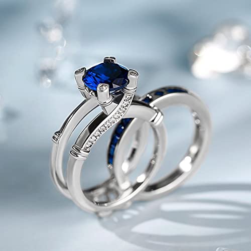 Image of Jeulia Diamond Band Rings for Women cz Sterling Silver Interchangeable Ring Sets Wedding Engagement Anniversary Promise Ring Bridal Sets
