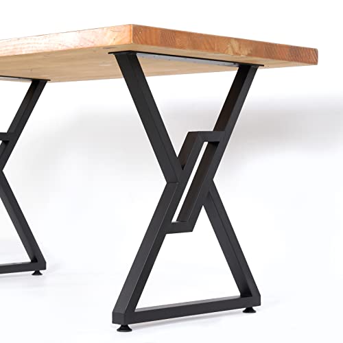Sss Furniture Metal Table Legs 2 Pack Heavy Duty Furniture Legs 28”Height 20”Wide Rustic Decory Square Tube Iron Desk Legs Office Table Legs Industrial Country Style Metal Dining Legs #TOP2