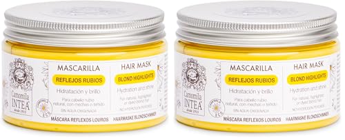 Camomila Intea – Mascarilla Reflejos Rubios – Hidrata y nutre el cabello rubio - 250 ML (Paquete de 2)