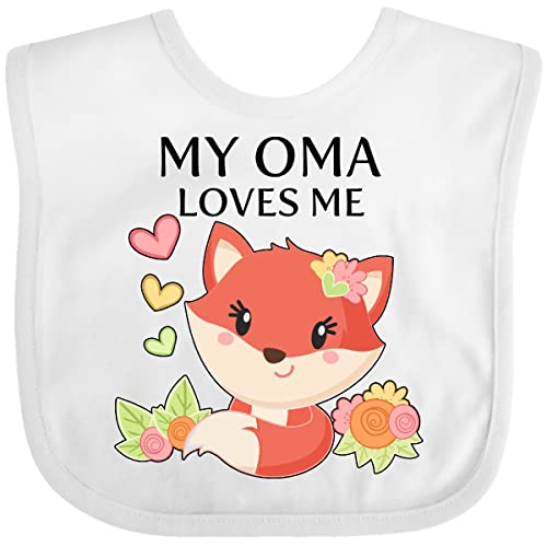 inktastic My Oma Loves Me- Little Fox Baby Bib