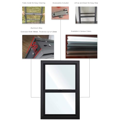 Pionowe aluminiowe okno serwisowe do ciężarówek spożywczych, restauracji i wózków mobilnych, konstrukcja montażu podtynkowego (60 x 100 cm) do łazienek i stojaków na przekąski