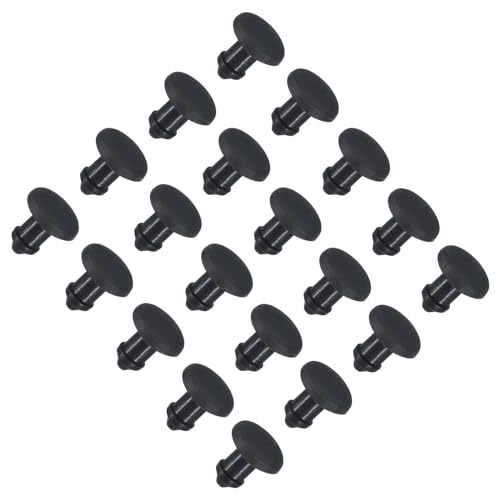 Image of MECCANIXITY Silicone Snap in Locking Hole Plugs Rubber Panel Seal Cover Flush Type Panel Round for Kitchen Rubber Bulkheads Waterproof Sealing Plugs 3mm /0.12 Inch Diameter Black,Pack of 20