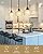 Emak Modern Farmhouse Pendant Lights Kitchen Island, Black Pendant Light Fixtures with Seeded Glass Shade, 8 Inch Hanging Lights for Kitchen Island, Bathroom, Bedroom, PL122-BK