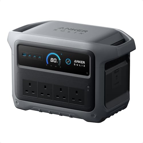 Anker SOLIX C1000 Gen 2 Portable Power Station 2000W (Peak 3000W) Solar Generator Full Charge in 49 Min 1024Wh LiFePO4 Battery for Home Backup Power Outages and Camping