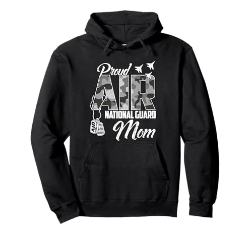 Proud Air National Guard Mom US Camo Family Matching Pullover Hoodie