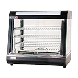 Romux® Heiß-Vitrine mit 3 Ablagen von 60 cm | Vitrine für heiße Speisen mit einer Temperatur von 30/85 °C - Fassungsvermögen 110 Liter und 1100 W