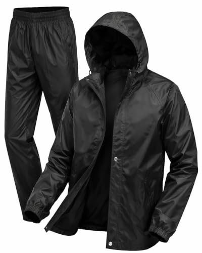 Image of La' exclusivite Mens Raincoat Suit with Pant set Classivo Series | Waterproof Lightweight Breathable Rain Wear | Elastic Cuff & Waterproof Zipper Raincoat for men waterproof