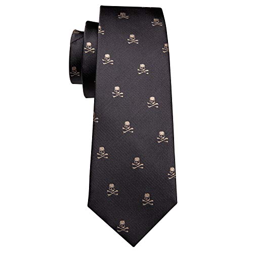 Image of Barry.Wang Fun Animal Ties for Men Designer Handkerchief Cufflink WOVEN Casual Necktie Set Festival