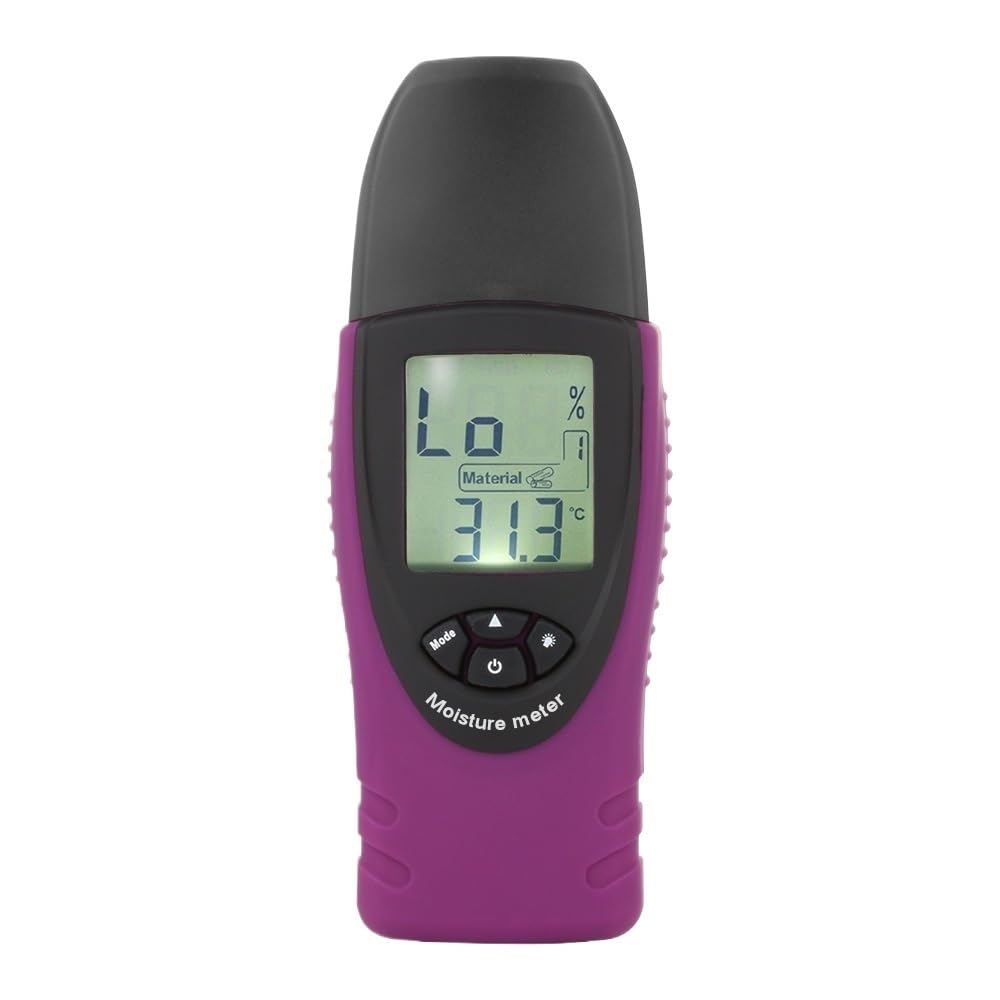 Medidor de humedad, Medidor De Humedad ST8040 Madera Con Pantalla LCD Grande Y Retroiluminación