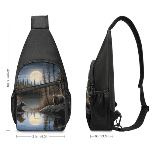Mochila tipo sling Forest Bears ligera para senderismo miniatura 2