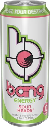 Image of Bang Energy Sour Heads, Sugar-Free Energy Drink, 16-Ounce