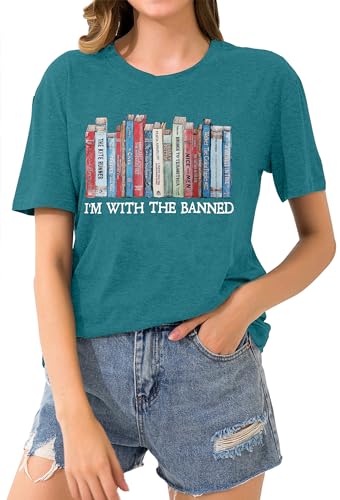 Image of Books Shirts for Women Reading T-Shirt Book Lover Tops Funny Readers Gifts Clothes Casual Librarian Tees