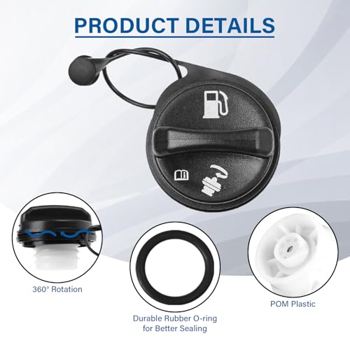 Image of Gas Cap,Fuel Gas Cap Replacement 15763227,GT231 For 1996-2003 Chevy GMC Oldsmobile Buick Cadillac Pontiac and More Replace
