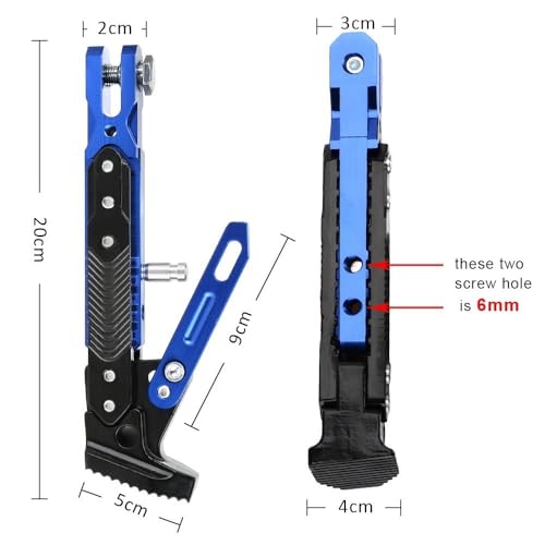 Support de stationnement moto avec béquille réglable portable à roues - 7