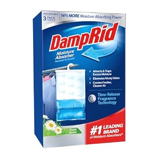 DampRid Fresh Scent Hanging Moisture Absorber, 16 oz., 3 Pack - Eliminates Musty Odors for Fresher, Cleaner Air, Ideal Moisture Absorbers for Closet, 14% More Moisture Absorbing Power*